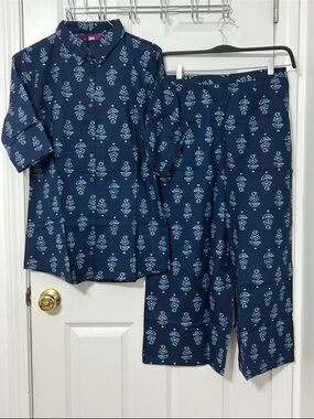 Libas 2 piece night suit cotton in blue